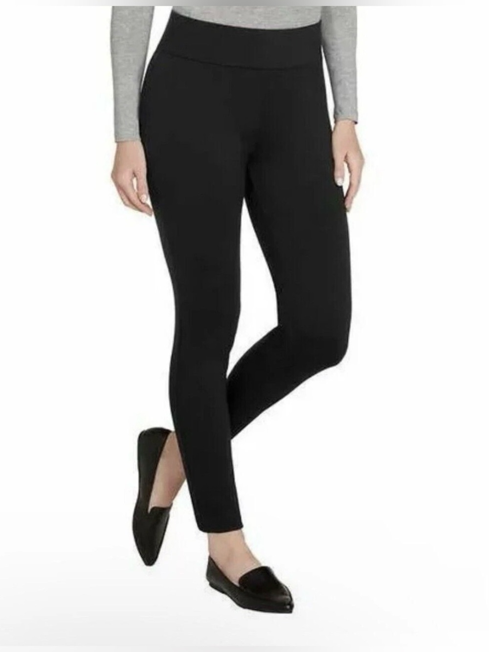 Matty M Pull On Textured Leggings Pants Women’s M Black High Rise Skinny Career